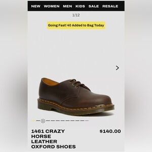 Dr. Martens dark brown leather oxford shoes. Size 7. Lightly worn.